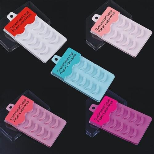 24 sets of 5 pairs Eyelash tray false Eyelashes packing eyelashes package plastic DIY customized logo label box