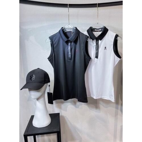 MarkLona Fashion Ladies Polo-Sleeveless Shirt Summer Golf Sportswear Quick-drying Wicking And breathable Womens Vest Lapel Sle