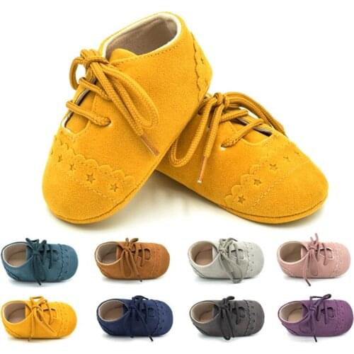 Baby Shoes Newborn Toddler Boys Girls Soft Comfortable Sole Crib Shoes Cute Lace-Up High Quality Hot Sale Moccasins