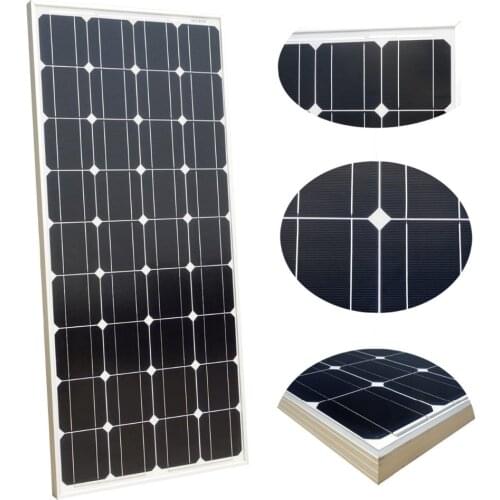 100W 18V Monocrystalline Solar Panel for 12V Battery RV Boat , Car, Home Solar Power 100W solar energy system solar cell panel