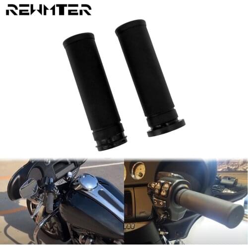 Motorcycle 1" Hand Grips 25mm Electronic Throttle Handle Bar Grips For Harley Touring Glide Dyna Softail Breakout Ultra Limited