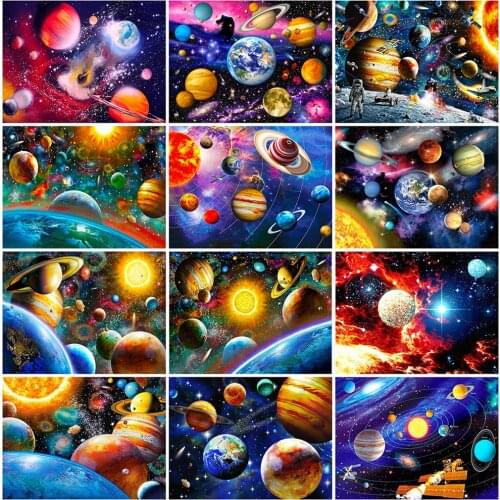 EverShine 5D Diamond Painting Universe Mosaic Art Kits Diamond Embroidery Planet Cross Stitch New Arrival Landscape Home Decor