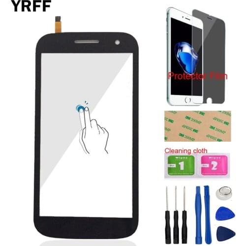 Touch Screen Digitizer Panel Glass For Fly IQ451 Vista IQ 451 Sensor 5.0'' Mobile Front Glass Tools Protector Film Adhesive