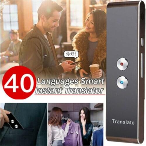 T8 Voice Translator 40 Languages Multi Languages Instant Translate Mini Wireless 2 Way Real Time Translator APP Bluetooth Device