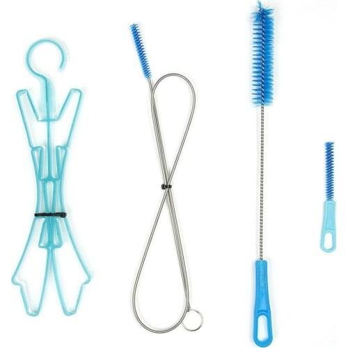 Portable 4 in 1 Climbing Hydration Pack Water Bladder Bag Cleaning Kit Brushes Folding Rack Wash Tool