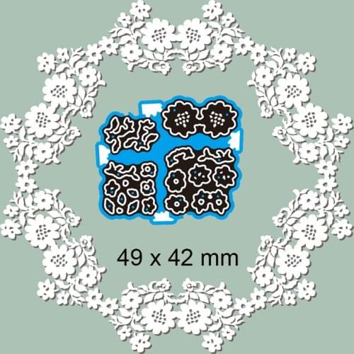Cutting Dies Wreath New Metal Stencils DIY Scrap Booking Paper Cards Making Decoration 49*42mm