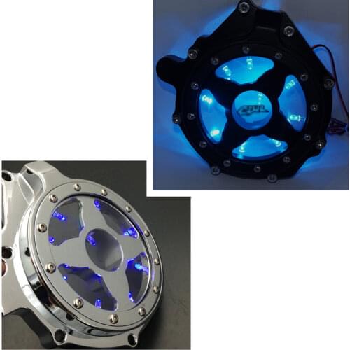 Blue LED See Through Engine Stator Cover for Honda CBR 1000RR 2004 -2007 Aftermarket Free Shipping Motorcycle Part Billet