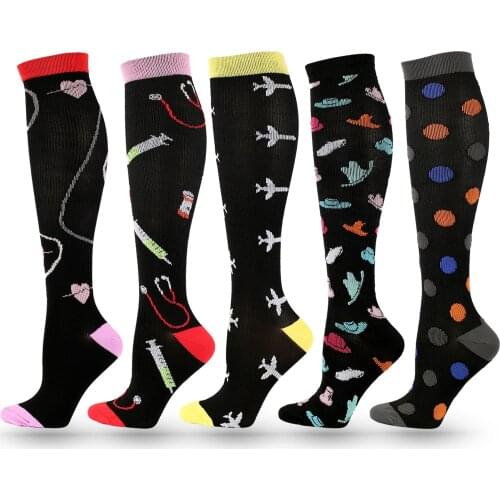 Sports Compression Socks Stockings Men Women Sports Socks for Marathon Cycling Football Varicose Veins Soccer Socks Yoga Fitness