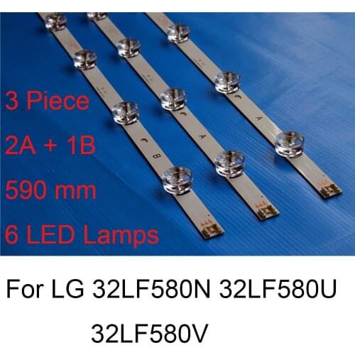 Brand New LED Backlight Strip For LG 32LF580N 32LF580U 32LF580V TV Repair LED Backlight Strips Bars 6 Lamps A B TYPE Original