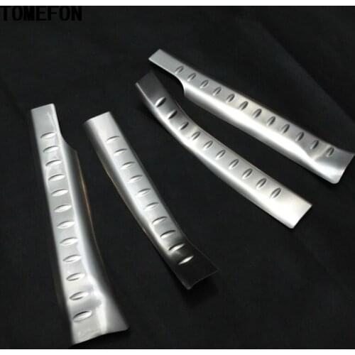 TOMEFON 4pcs For Chevrolet Trax Tracker Stainless Steel 2014 2015 Internal Scuff Plate Welcome Pedals Running Board Moulding