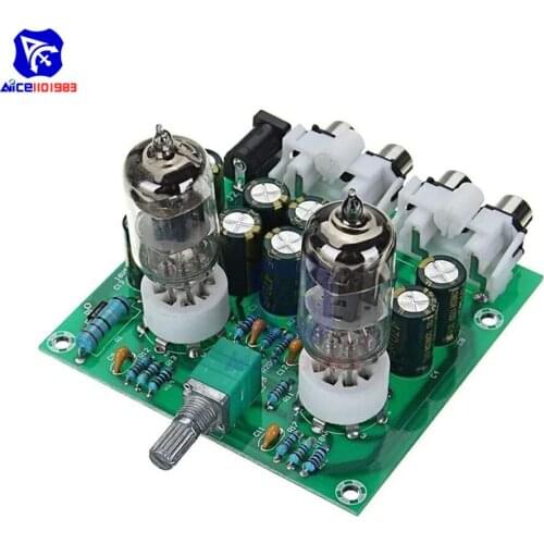 Diymore Tube Amplifier Audio Board Amplifier Pre-Amp Audio Mixer 6J2 Valve Preamp Bile Buffer Protective Case