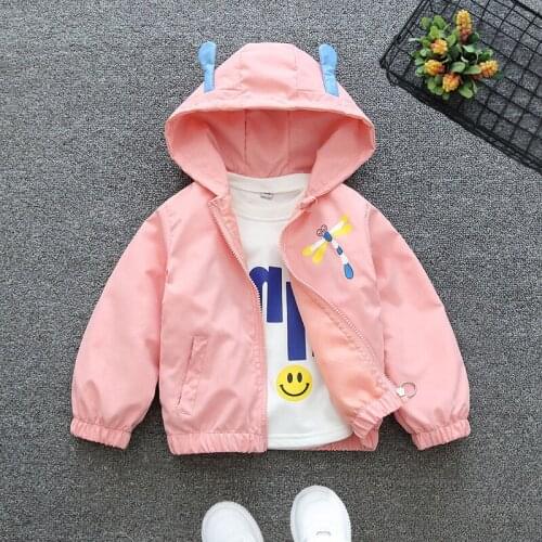 Spring Kids Clothes Windbreaker Trench Coat For Children Hooded Rainbow Outerwear Long Sleeve Coat For Girls 1-6 Year