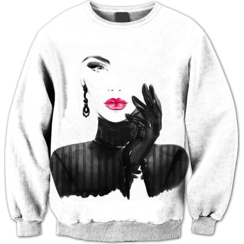 REAL American US SIZE Style High Fashion Womxn 3D Sublimation Print Plus size Crewneck Sweatshirt with Big sizes 3XL 4xl 5xl 6xl