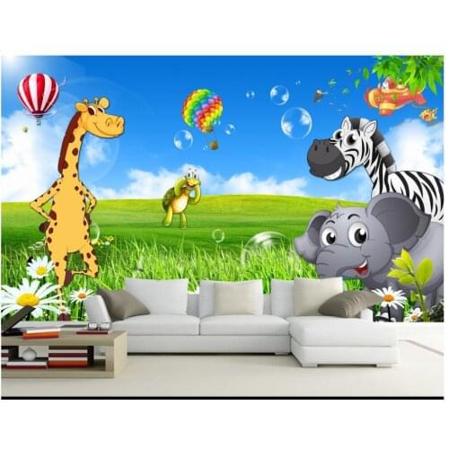 Custom 3d wallpaper for walls 3 d wall murals Beautiful scenery wall childrens room cartoon wallpaper animal murals home decor