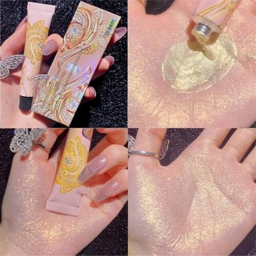 7g Highlighter liquid gold blue palette makeup glow contour shimmer powder Brighten face body highlighter makeup Liquid cosmetic