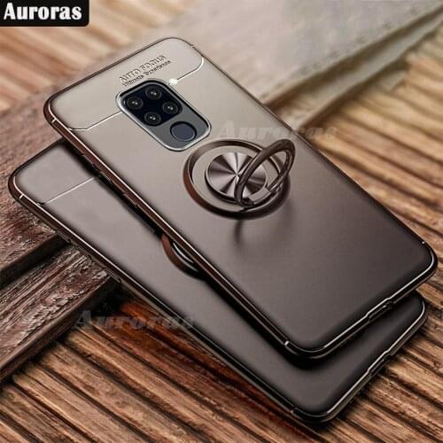Auroras For Redmi Note 9 Case Business Style with Finger Ring Magnetism Holder Phone Back Case For Redmi Note 9 Pro 9S Cover