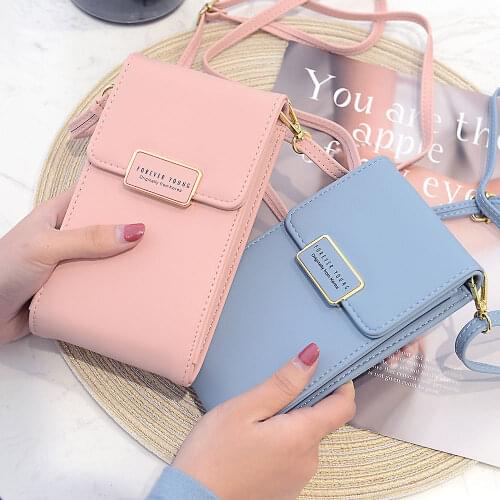 Brand Mini Crossbody Shoulder Bag Women High Quality Cell Phone Pocket Ladies Purse Clutch Fashion Leather Hasp Handbags Female
