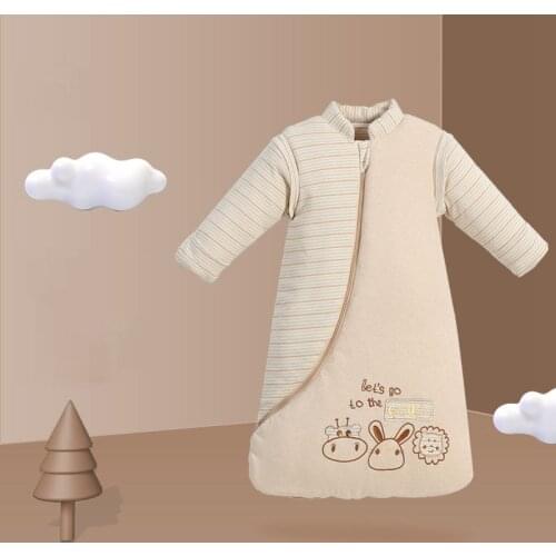 0-5 Years Old Baby Autumn Winter Soft Thickening Sleeping Bag Natural Cotton Pajamas Girls Boys Universal Envelope Warm Sleepbag