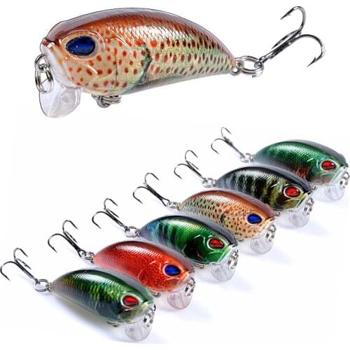 5.1cm 7.1g Mini Crankbait Wobbler Fishing Lure Carp Bass Crank Floating Hook Minnow Hard Bait Fishing Tackle Pesca Jerkbait