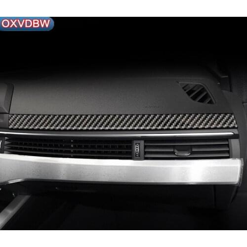 Carbon Fiber Interior Car Dashboard Decoration Strip Sticker For Audi a4 b9 RS4 S4 Accessories 2016 2017 2019Car-Styling