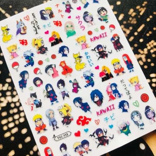Newest TSC-113 series anime boy designs 3d nail art sticker nail decal accessories