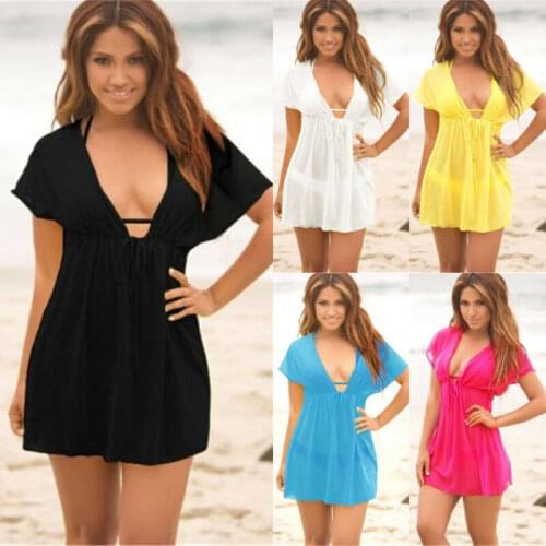 NEW Women Bathing Suit Chiffon Bikini Cover Up Swimwear Casual Beach Wear Dress 2021