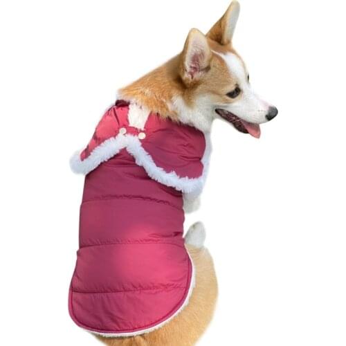 New Dogs Waterproof Warm Fleece Autumn Winter Coat Cloak Design Jacket With Pocket Thick With Shawl Cape Parkas Hot Sell