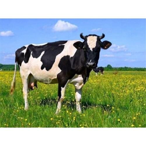 Full Square/Round Diamond Painting New Arrival Farm Milk Cow Handmade Gift Diamond Embroidery Animal Home Decor