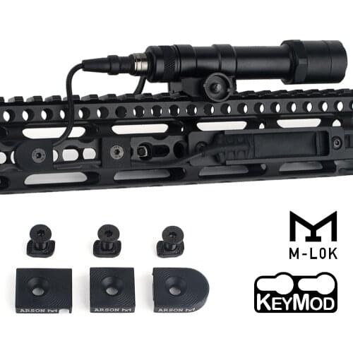 WADSN Airsoft M-lok Keymod Wireguide System Cable Management Hunting Gun Switch Cable Clamp for M300 M600 Light PEQ 15 DBAL A2