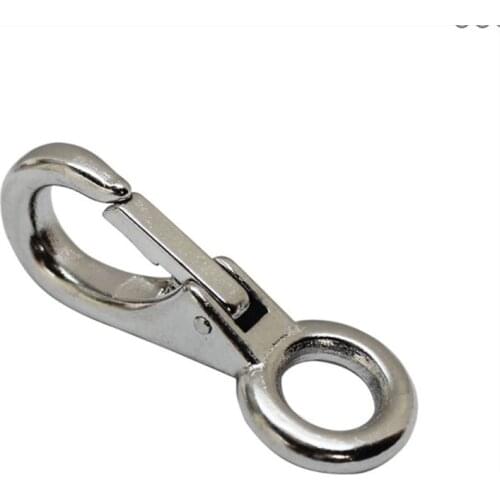 Stainless Steel Rigid Loaded Fixed Eye Boat Spring Clip Snap Hook Carabiner Marine Applications for Boats Sailing