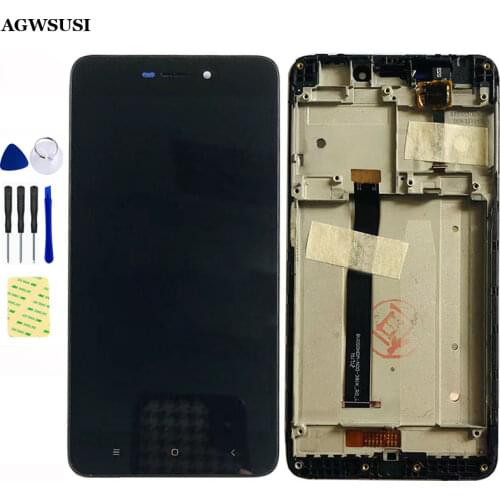 For Xiaomi Redmi 4A LCD Touch Screen Digitizer Sensor Glass Redmi 4A LCD Display Panel Module Assembly Frame Replacement