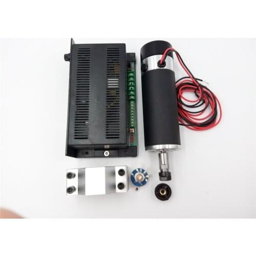 600w ER16 CNC DC Spindle Motor+Mach3 Speed Control Power Supply+Mounting Bracket Kit 100V DC 0.6NM for CNC DIY PCB