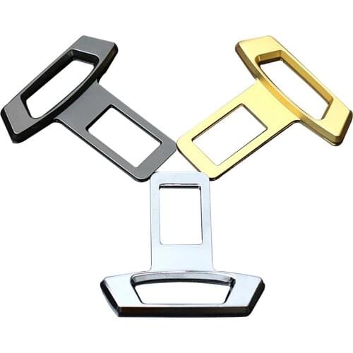 1 Pair Of Alloy Metal Car Safety Belt Buckle Clip Universal Vehicle Seat Belt Buckle Clip Car Accessories