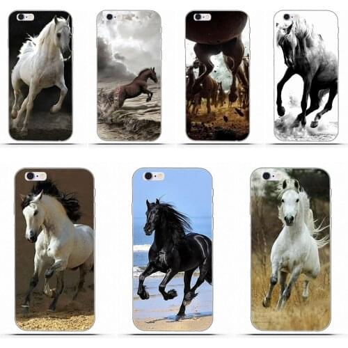Wexoeq For Huawei Honor 4C 5A 5X 6A 6C 6X 7X 9 V8 V10 Mate 7 8 10 P9 P20 Pro Lite Play Soft Protective Skin Running Horse