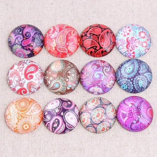 Onwear Mixed pattern photo round dome glass cabochon 10mm 12mm 14mm 18mm 20mm 25mm diy flat back handmade jewelry findings
