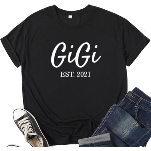 Gigi 2021 Letter Print Women T Shirt Short Sleeve ONeck Loose Women Tshirt Ladies Tee Shirt Tops Clothes Camisetas Mujer