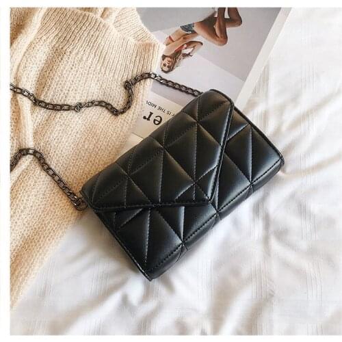 Women Bags Leather Patchwork Cross Chain Messenger Bag Shoulder Bags Brand Diamond Pattern Bag Fashion Wallet Clutch Bag