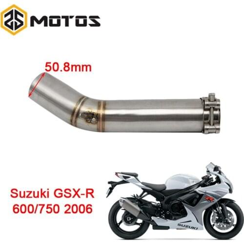 ZS MOTOS Motorcycle Exhaust Middle Pipe For SUZUKI GSXR600/750 2006 Without Exhaust