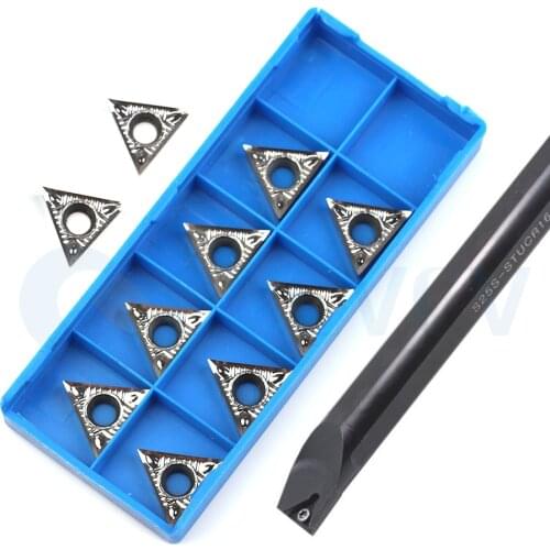 1Pcs S16Q-STUCR16 S20R S25S-STUCL CNC Machine Lathe Internal Boring Turning Tools Holder +10Pcs TCMT Carbide Insert High Quality