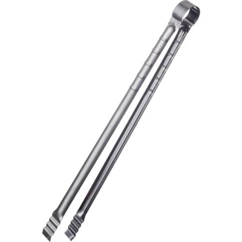 1pc Grilling Tongs Long Stainless Steel Kitchen Tongs Cooking Tongs Ice Cube Tongs Bread Tongs Multifunction Kitchen Tools