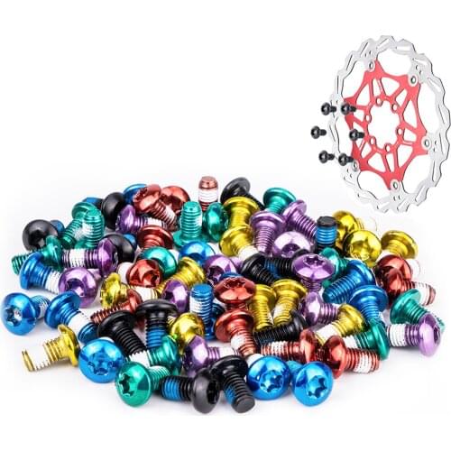 ZTTO 10PCS Colorful Bicycle Disc Brake Rotor Torx Bolts T25 Screws MTB Bike Alloy Steel Disc Brake Rotor Fixing Screws