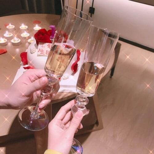 200ml Creative Rainbow Grystal Wine Glass European Champagne Glasses Goblet Home Wedding Party Red Wine Glasses Drinkware Gifts