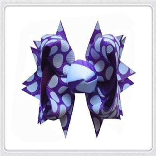 30 BLESSING Good Girl Boutique 2 Tone 3.5" Windmill Hair Bow Clip 104 No