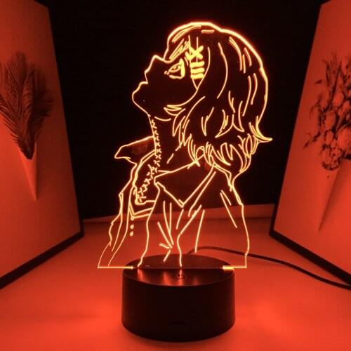 Juuzou Suzuya 3D Lamp for Cool Birthday Gift Bedroom Decor Nightlight Manga Tokyo Ghoul Anime Tokyo Ghoul Remote LED Night Light
