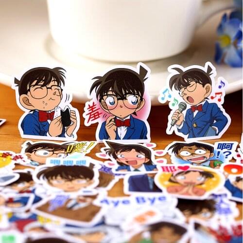 40pcs Creative Cute Self-made detective conan sticker scrapbooking stickers /decorative sticker /DIY craft photo albums