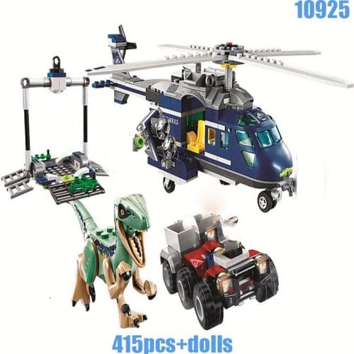 415pcs New Dinosaurs Toys World 2 Fallen Kingdom Sets Blue Owen Indoraptor Rex T. Rex Models Building Block Toys For childrens