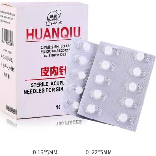 5 boxes=500pcs 0.16*5mm/0.22*5mm huanqiu sterile intradermal needle disposable embedding needles 100pcs/box free shipping
