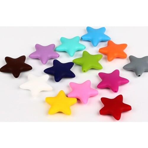 5Pcs Silicone Teether Baby teething Chewable Beads Pacifier Clips Pendant BPA Free Silicone Soft Texture Infant Teething Gift