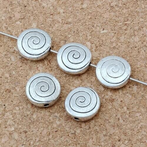 Hot Sale ! 50pcs Zinc Alloy Round Shape Swirl Spacer Beads 10 mm DIY Jewelry D34
