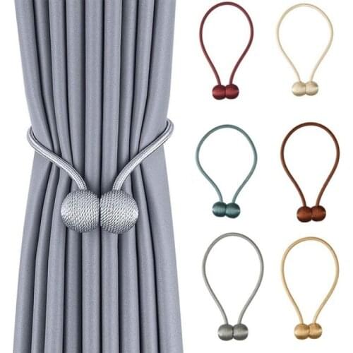 6 Colors Magnetic Pearl Ball Curtain Tiebacks Curtain Rods Accessoires Buckle Clips Accessory